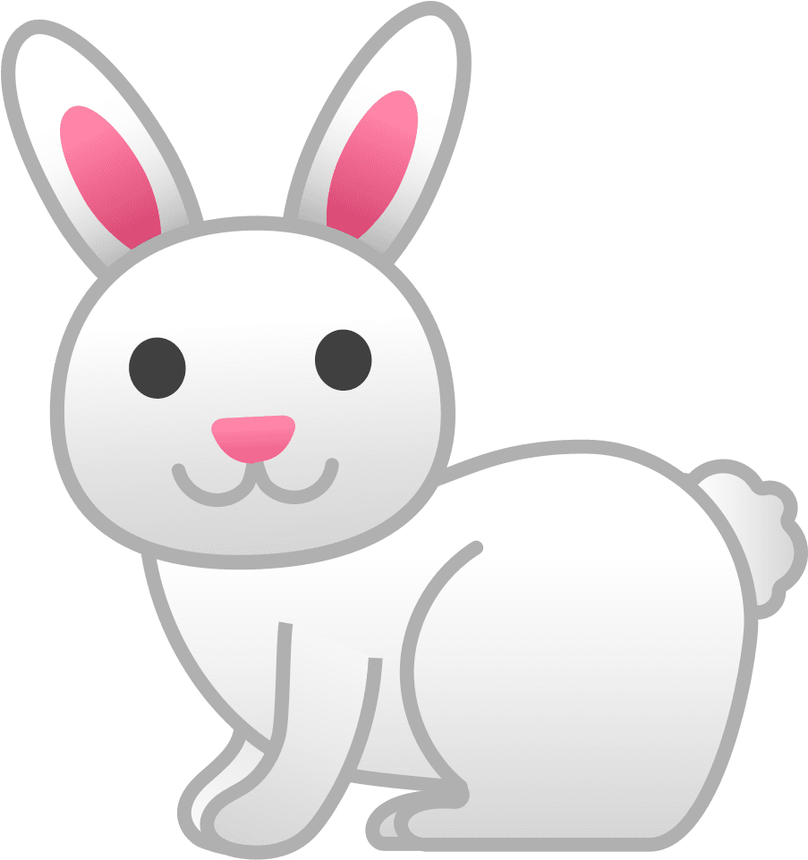 Cute Bunny Emoji - 🐇 Emoji (1000x1000), Png Download