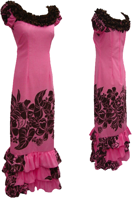 Pink Long Muumuu - Muumuu (482x861), Png Download