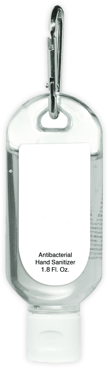 Hand Sanitizer With Carabiner - Metal (1300x1300), Png Download
