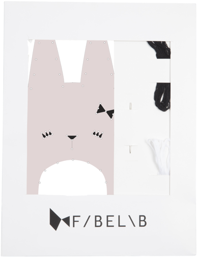 Fabelab Animal Embroidery Kit - Poster (461x600), Png Download