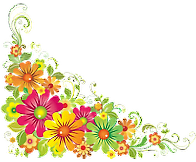 Neon Floralborder Corner Floral Flowers Png Corner - Flower Corner Design Png (400x400), Png Download