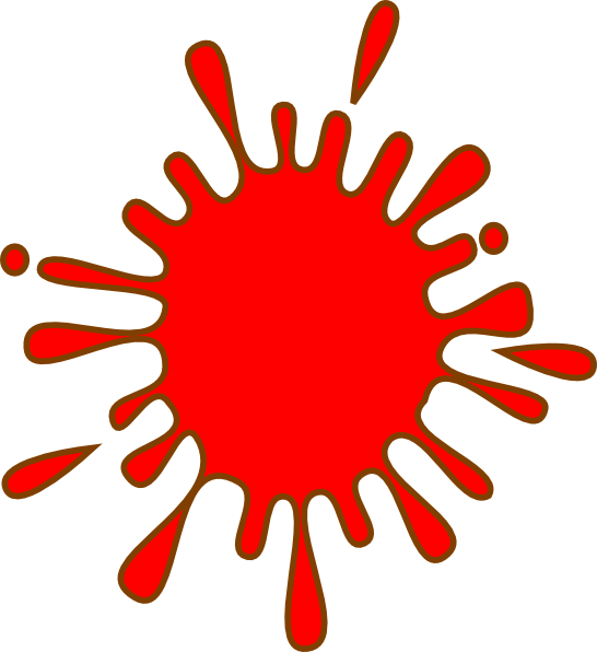 Red Color Splash Clipart (546x596), Png Download