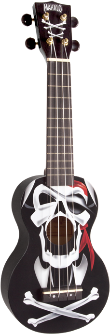 Art Pirate Ukuleles - Mahalo Soprano Ukulele Pirate Black (480x700), Png Download