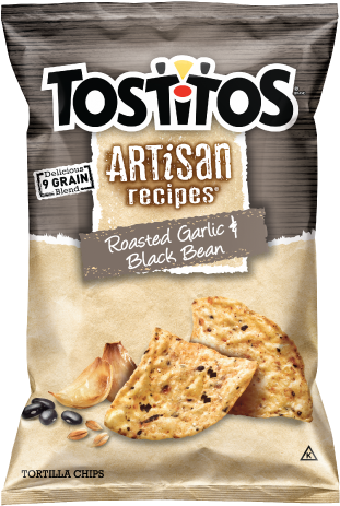 Roasted Garlic & Black Bean Tortilla Chips - Artisan Black Bean And Garlic Chips (310x480), Png Download