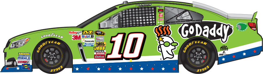 Nascar Png Photos - Danica Patrick 2014 Godaddy Test Car 1 24 Nascar Diecast (922x520), Png Download
