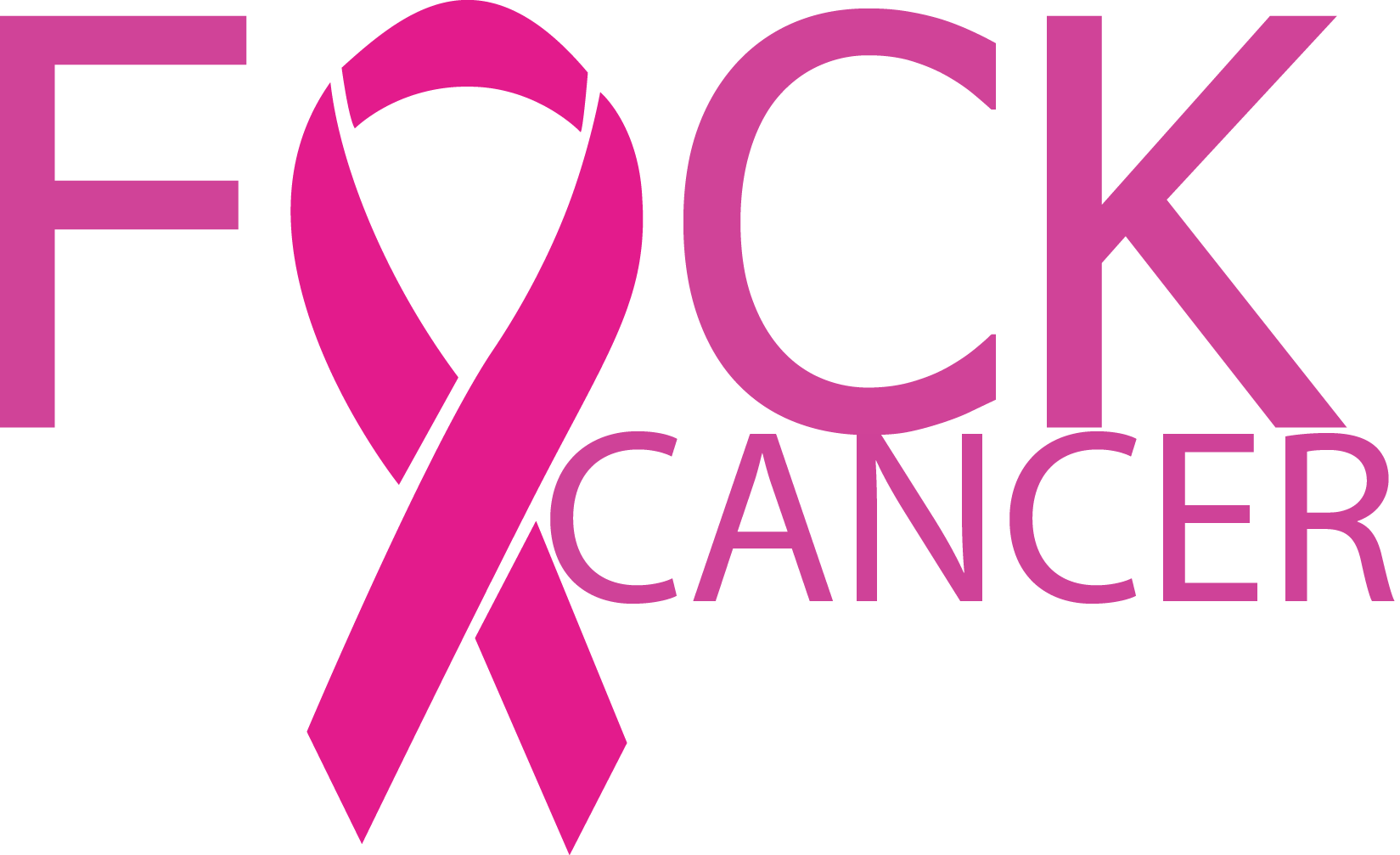 F#ck Cancer Pillow - Fuck Cancer Logo Transparent (1649x1007), Png Download