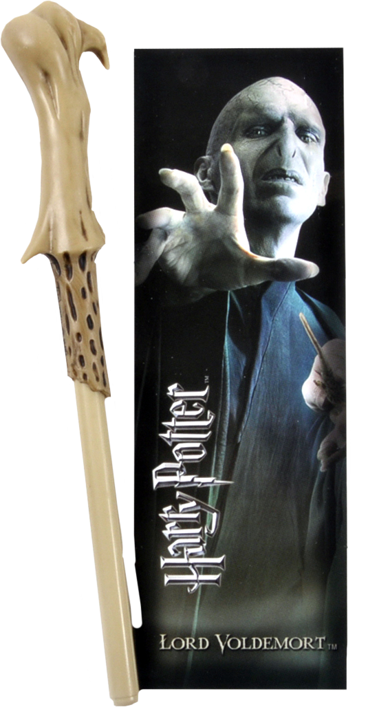 Voldemort Pen And Bookmark - Harry Potter Voldemort Wand Pen And Bookmark (551x1028), Png Download