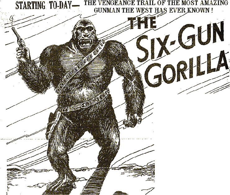 Illustration - Six-gun Gorilla [book] (750x647), Png Download