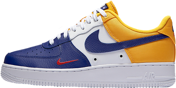 Air Force One Bandana Swoosh - Air Force 1 Blue And Yellow (640x387), Png Download