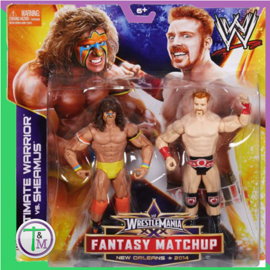 Wwe Figure 2 Pack Ultimate Warrior & Sheamus (533x800), Png Download