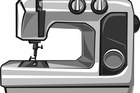 Sewing Machine Clipart Stitching - Sewing Machine Clip Art Png (450x300), Png Download