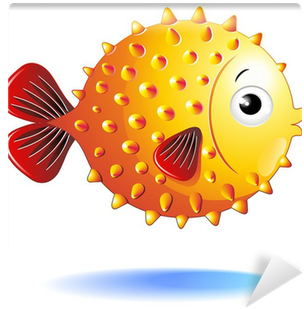 Pesce Palla Cartoon Puffer Fish Balloon Fish Vector - Cartoon Puffer Fish (400x400), Png Download