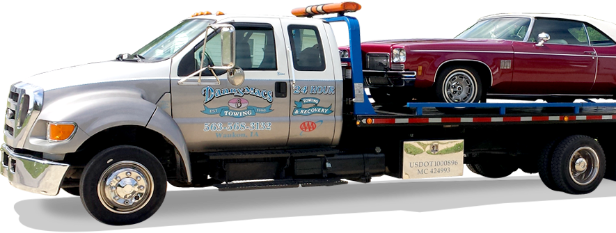 Banner Truck - Danny Mac's Towing (885x335), Png Download