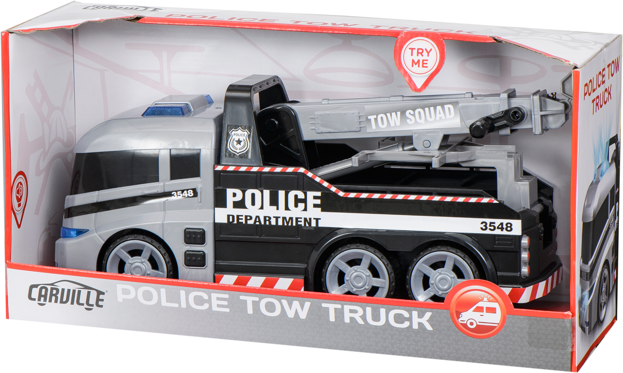 Carville Police Tow Truck ,, , Large - Carville Police Tow Truck (2000x1199), Png Download