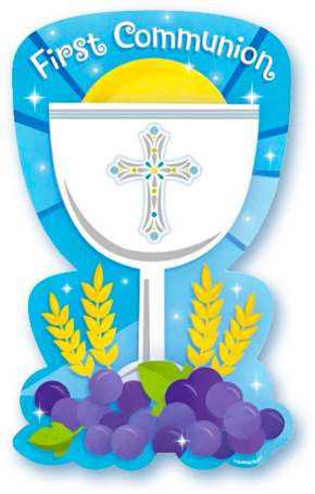 Amscan Co Val Pk 1st Communion Pink (381x478), Png Download
