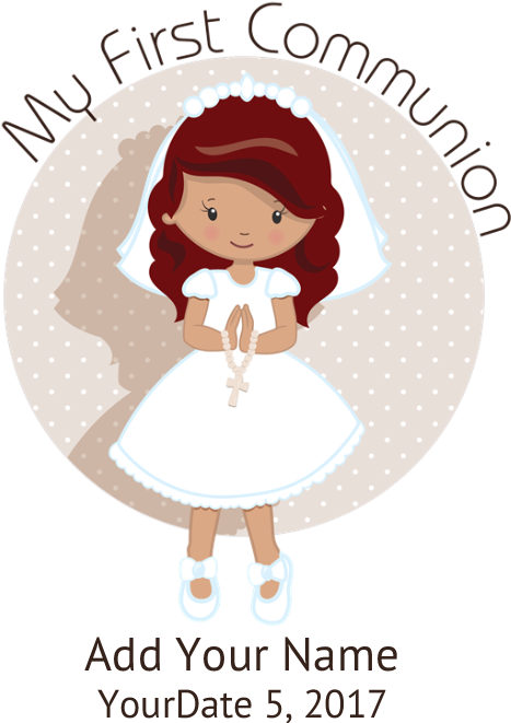 First Communion Redhead T-shirt - Child (700x700), Png Download