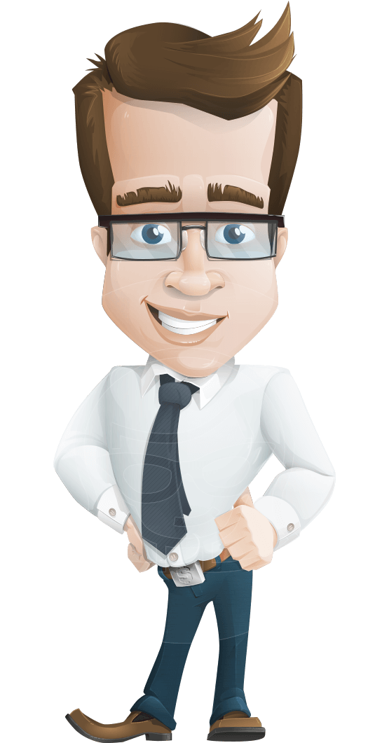 Office Cartoon Charles Thumb - Bargaining Grief Stage Animation (609x1060), Png Download
