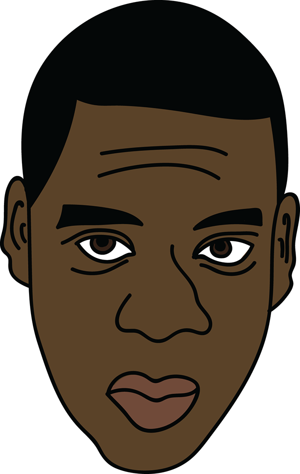 Jay Z Cartoon Sticker - Cartoon (600x948), Png Download