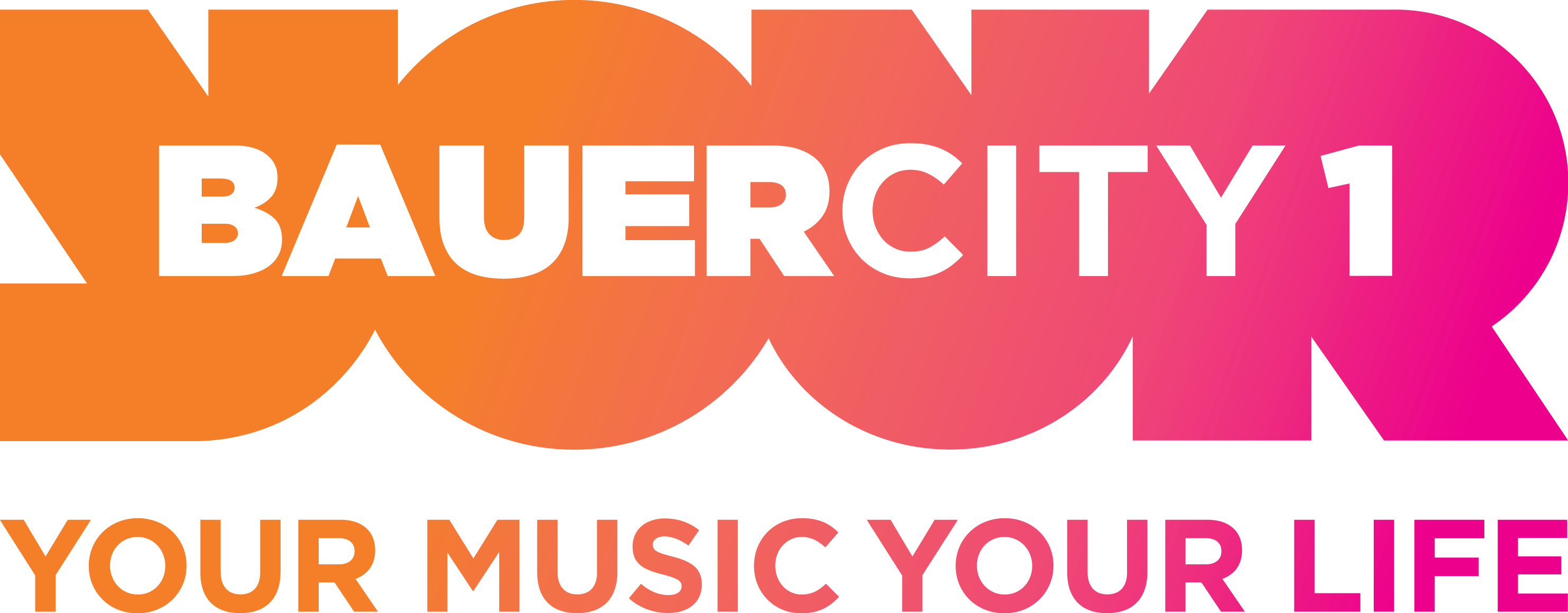 Bauer City1 Landscape Tagline Cmyk - Radio City 2 Logo (2962x1159), Png Download