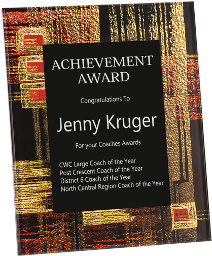 Aap2810 Gold Brush Acrylic Plaque 8×10 - Soul Eater Motivational Poster (440x525), Png Download