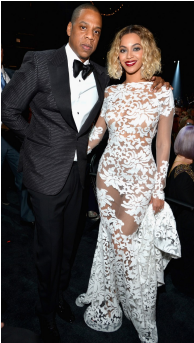 2014 Grammy Fashion Highlights » Beyonce Jay Z - Beyonce Inspired Prom Dress (608x342), Png Download