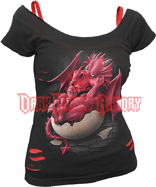 Growing Pains 2 In 1 Ripped Womens Shirt - Gothic Skull Shirts Women (600x600), Png Download