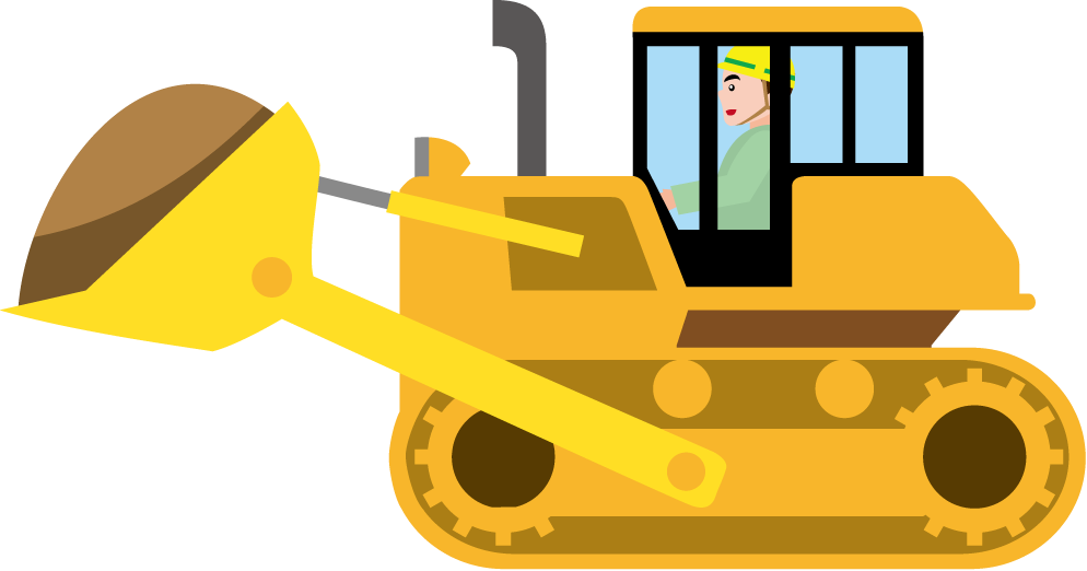 Forklift Clip Art Lowrider Car Pictures - Clipart Bulldozer Free (994x522), Png Download