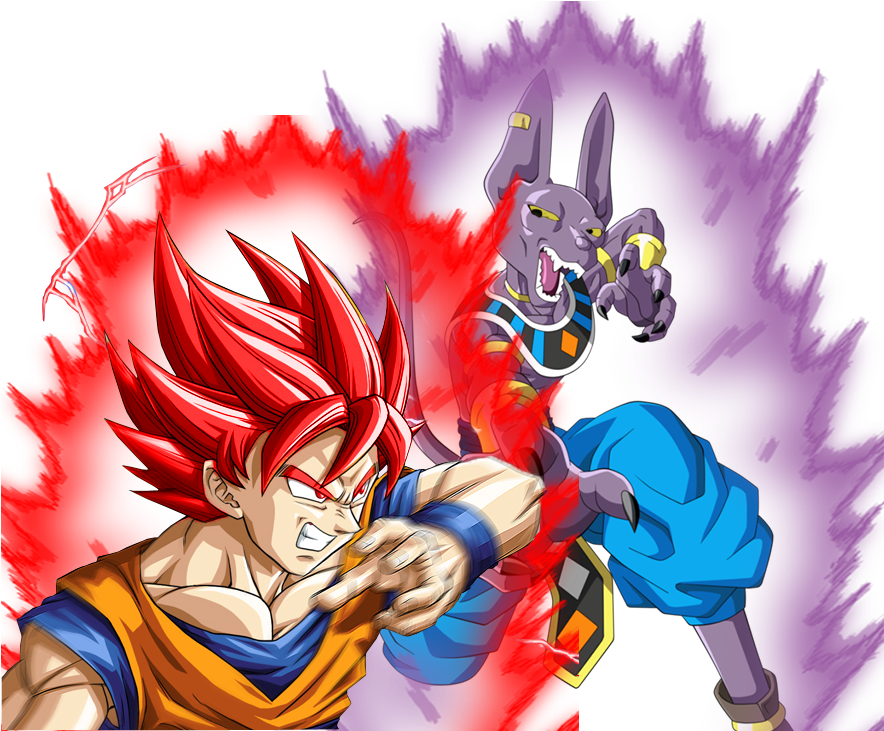 Super Saiyan Blue - Sangoku Super Saiyan God Vs Bill (905x730), Png Download