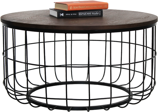 Industrial Wire Coffee Table - Industrial Wire Table (603x492), Png Download