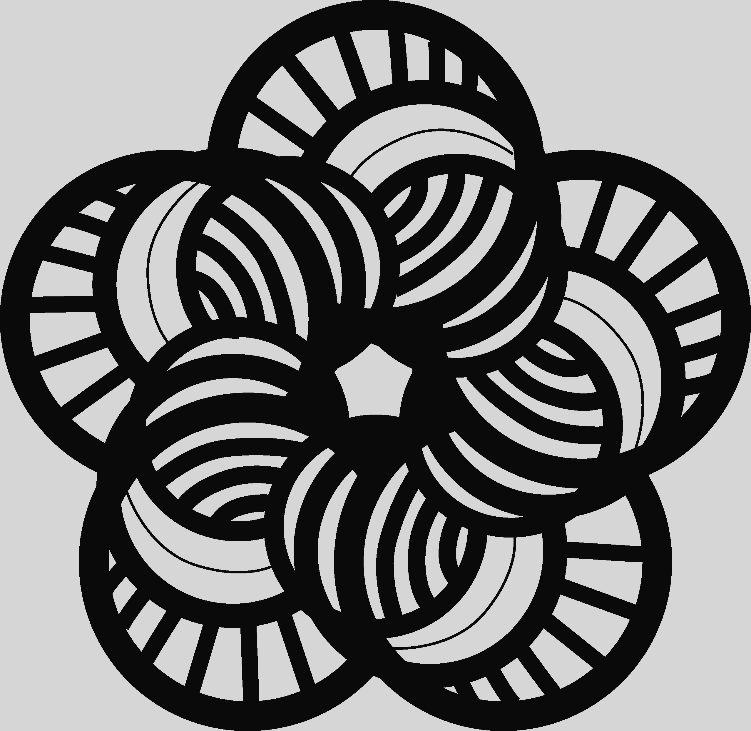 Free Line Art Flowers Line Art Flower Free Clipart - Black Clip Art Flowers (2555x2486), Png Download