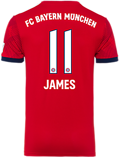 Fc Bayern Kids Jersey Home 18/19 - James Rodriguez 18 19 (350x350), Png Download