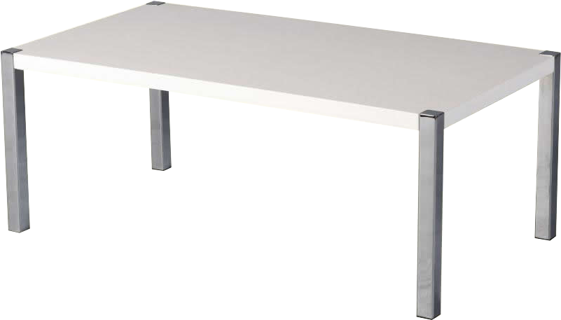 Glossy Coffee Table Hire - Charisma Glossy Coffee Table With Chrome Frame (850x850), Png Download