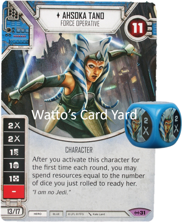 Ahsoka Tano, Force Operative - Star Wars Destiny Empire At War Spoilers (803x1000), Png Download