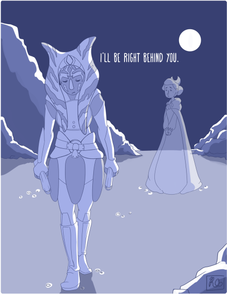 Ahsoka And The Daughter (500x634), Png Download