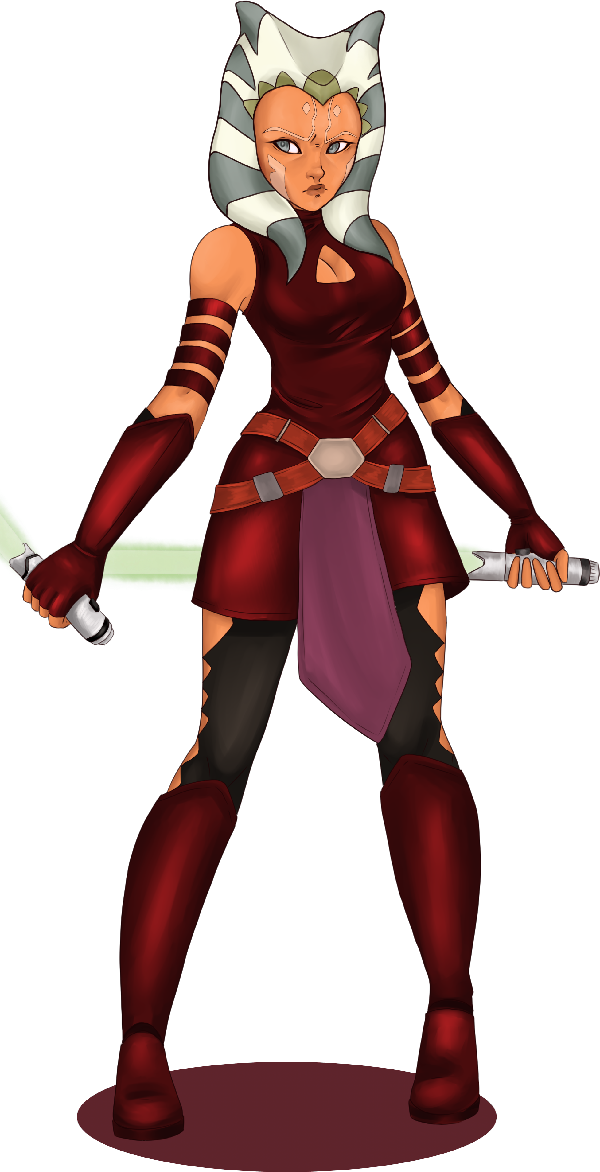 Рисунок,арт,красивые Картинки,фан-арт,ahsoka Tano,clone - Звёздные Войны Войны Клонов Асока Тано (2000x4000), Png Download