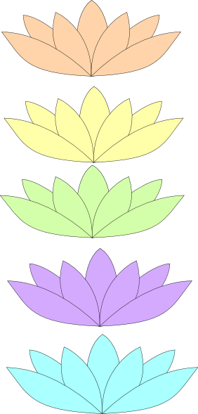 Pastel Petals Svg Clip Arts 282 X 589 Px (282x589), Png Download