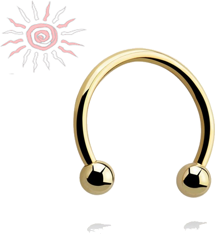 Circular Barbell Dorado, Piercing Septum, Ceja, Nariz, - Barbell (500x500), Png Download