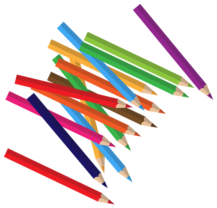 Clip Art Free Stock Crayons Drawing Colorful - Cartoon Colored Pencils Png (1028x800), Png Download