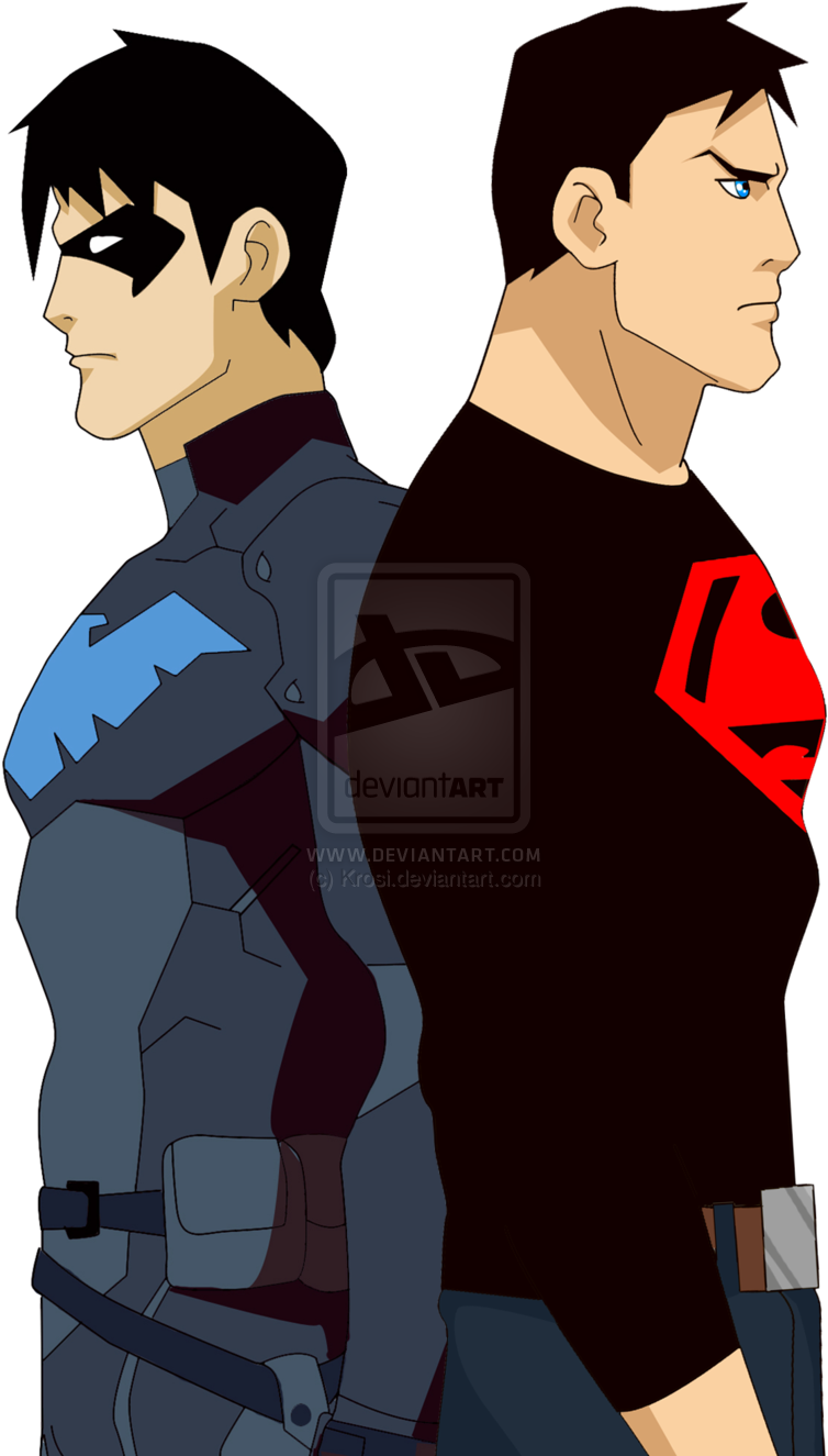 Justicia Joven Fondo De Pantalla Probably Containing - Young Justice Nightwing And Superboy (900x1350), Png Download