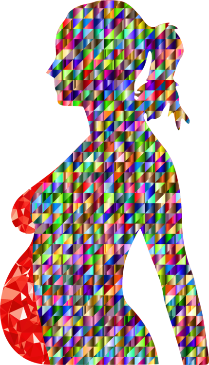 Pregnancy Child Fetus Infant Abstract Art - Thank God Notebook/journal/diary (429x750), Png Download