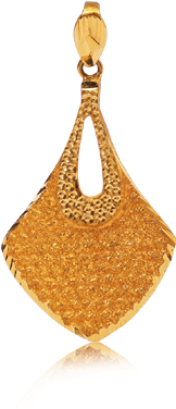 Beautiful Marquise Design Gold Pendant - Pendant (400x400), Png Download