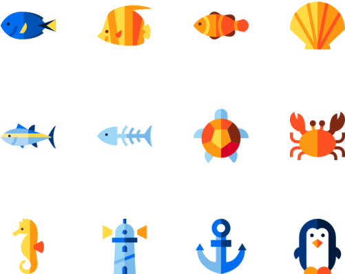Sea Life (560x480), Png Download