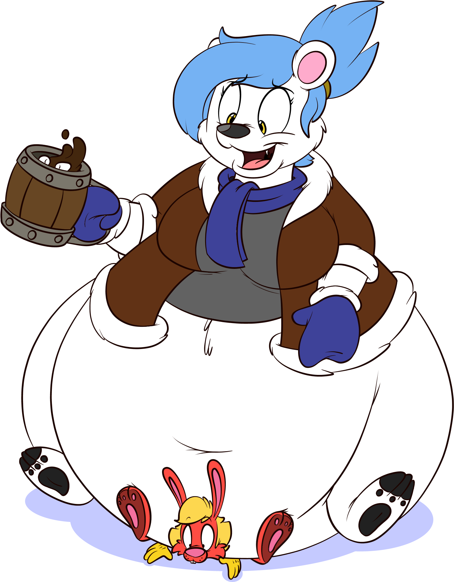 Polar Bear Butt Smoosh - Polar Bear (2100x2100), Png Download