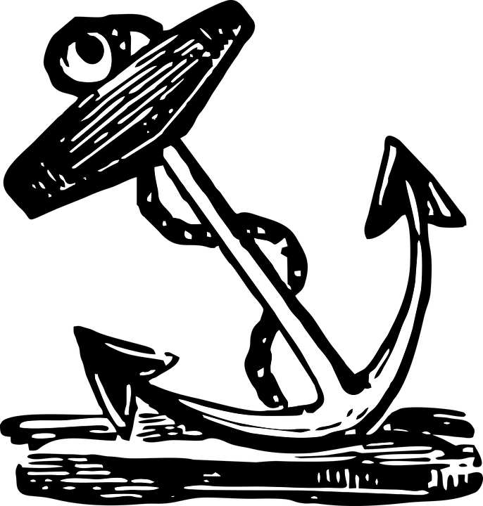 Vintage, Anchor, Navy, Sailor, Nautical, Tattoo - แบบ สัก วิน เท จ (686x720), Png Download