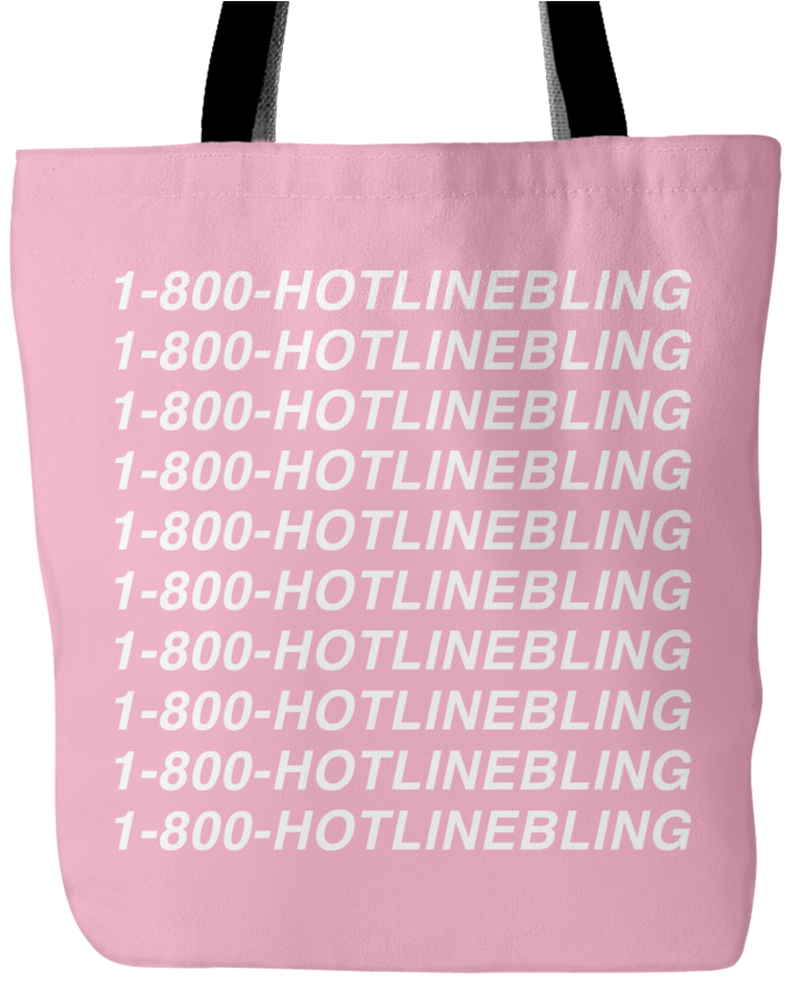1 800 Hotlinebling Tote Bag - Pastel Pink Hotline Bling (600x600), Png Download
