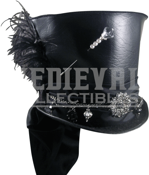 Mad Hatter Pleather Top Hat - Hat (587x587), Png Download