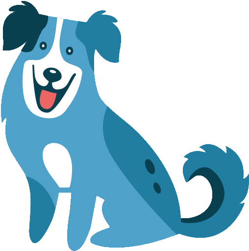 Blue Dog Sitting - Dog Catches Something (960x960), Png Download