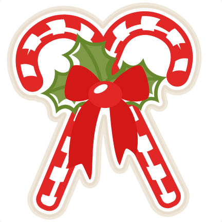 Christmas Candy Canes Scrapbook Clip Art Christmas - Candy Cane And Holly (432x432), Png Download