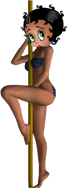 Pole Dancing Betty - Betty Boop Pole Dance (316x620), Png Download