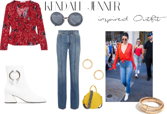 Kendall Jenner Inspired Outfit - Kendall Jenner (583x400), Png Download